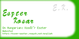 eszter kosar business card